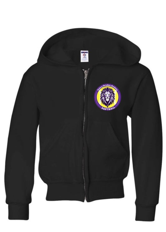 Black zip-up sweatshirt