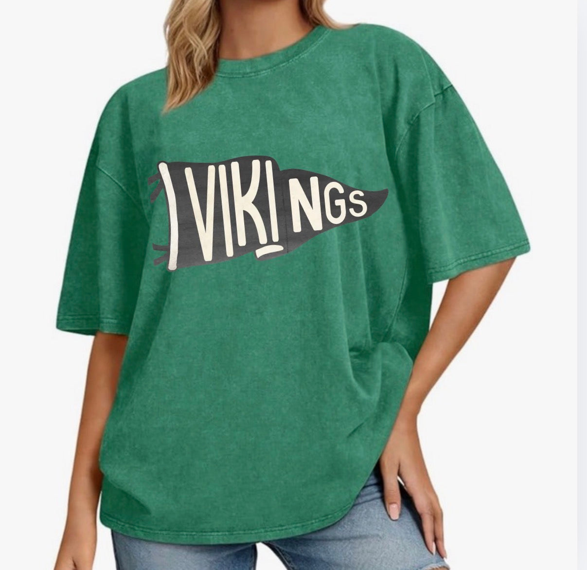 Acid Washed Viking Flag Tee