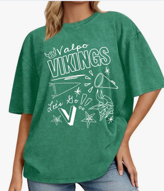 Doodle Acid Wash Oversized Women’s T-Shirt