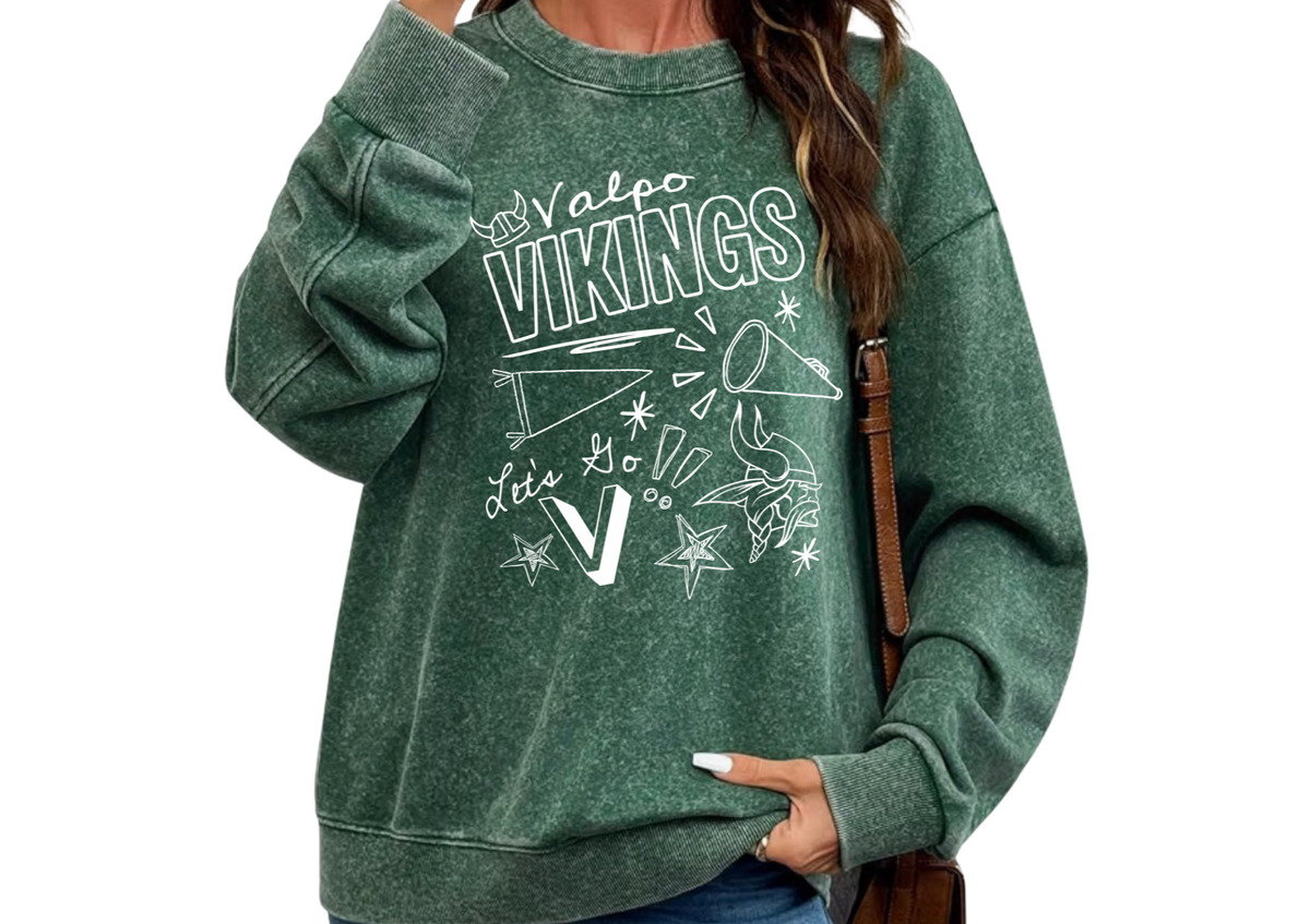 Acid Wash Crewneck Sweatshirt